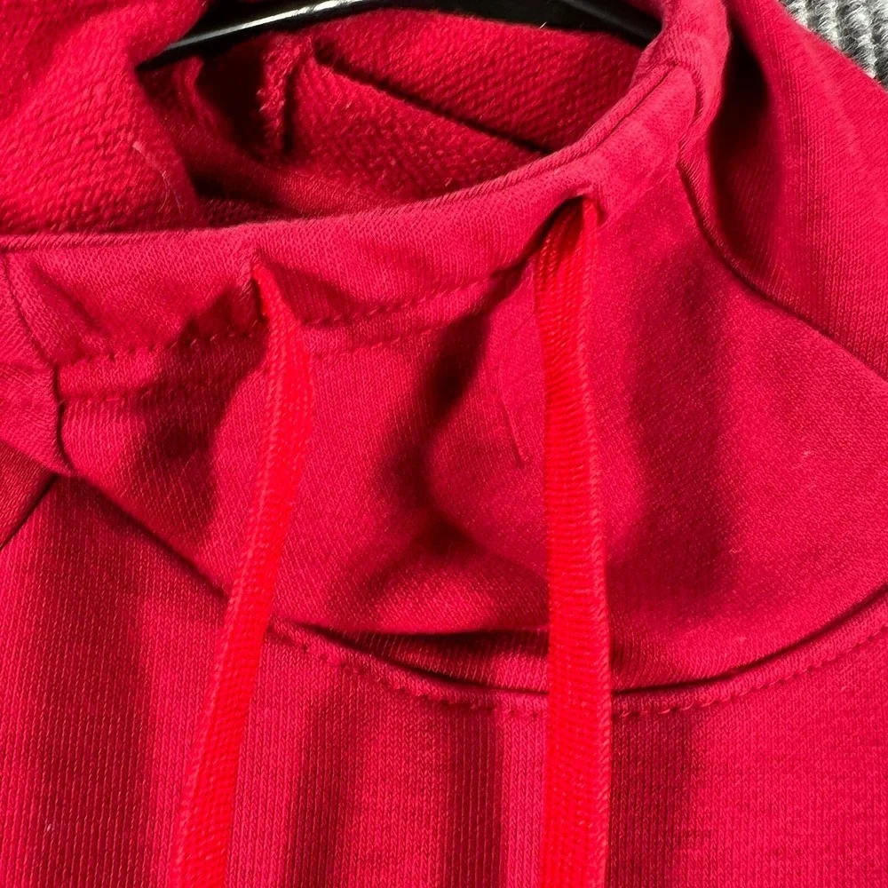 Nike Hoodie Sweatshirt Womens Small Red Long Sleeve Dri-Fit‎ Active Casual